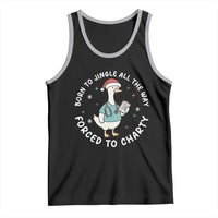 Christmas Goose Nurse Tank Top Born To Jingle All The Way Forrced To Chart - Wonder Print Shop