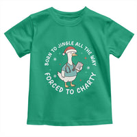 Christmas Goose Nurse Toddler T Shirt Born To Jingle All The Way Forrced To Chart - Wonder Print Shop