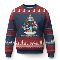 Christmas Nurse Tree Lights Ugly Christmas Sweater - Wonder Print Shop