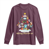 Christmas Nurse Tree Lights Long Sleeve Shirt - Wonder Print Shop