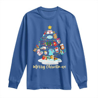 Christmas Nurse Tree Lights Long Sleeve Shirt - Wonder Print Shop