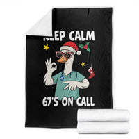 67 Six Seven Goose Nurse Christmas Meme Throw Blanket - Wonder Print Shop
