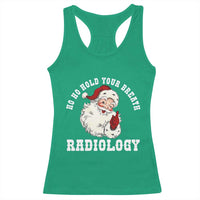 Funny Santa Christmas Racerback Tank Top Ho Ho Hold Your Breath Radiolocy Dept - Wonder Print Shop
