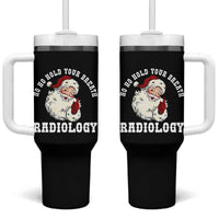 Funny Santa Christmas Tumbler With Handle Ho Ho Hold Your Breath Radiolocy Dept - Wonder Print Shop