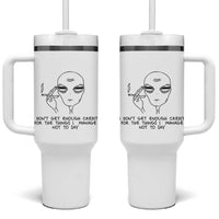 I Do Not Get Enough Credit For The Things I Manage Not To Say Tumbler With Handle Funny Alien Smoking Sarcastic Adult Humor - Wonder Print Shop
