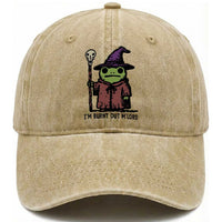 I Am Burnt Out M'lord Washed Cotton Baseball Cap Funny Wizard Frog Meme