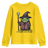 I Am Burnt Out M'lord Youth Sweatshirt Funny Wizard Frog Meme - Wonder Print Shop