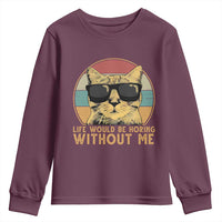 Admit It Life Would Be Boring Without Me Youth Sweatshirt Funny Cat Saying - Wonder Print Shop