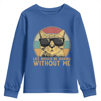 Admit It Life Would Be Boring Without Me Youth Sweatshirt Funny Cat Saying - Wonder Print Shop