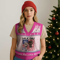 His Dream is My Dream V-Neck Knit Sweater Vest Martin Luther King Jr MLK Day - Wonder Print Shop