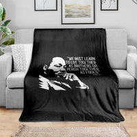 Martin Luther King Jr Throw Blanket We Must Learn to Live Together as Brothers MLK Quote - Wonder Print Shop