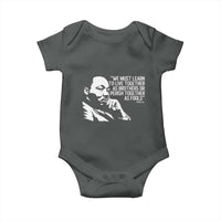 Martin Luther King Jr Baby Onesie We Must Learn to Live Together as Brothers MLK Quote - Wonder Print Shop