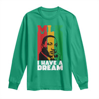 Martin Luther King Jr Long Sleeve Shirt I Have Dream MLK Quote - Wonder Print Shop