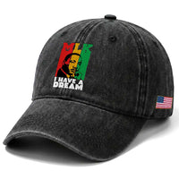 Martin Luther King Jr Washed Cotton Baseball Cap I Have Dream MLK Quote