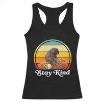 Punch Mokey Racerback Tank Top Viral Trend Baby Monkey Stay Kind