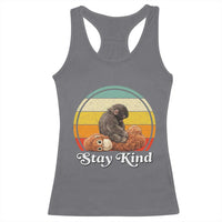 Punch Mokey Racerback Tank Top Viral Trend Baby Monkey Stay Kind