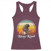 Punch Mokey Racerback Tank Top Viral Trend Baby Monkey Stay Kind