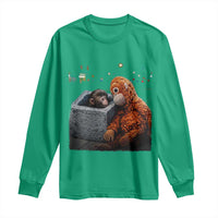 Punch Mokey Long Sleeve Shirt Viral Trend Baby Monkey Streets Meme