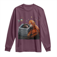 Punch Mokey Long Sleeve Shirt Viral Trend Baby Monkey Streets Meme