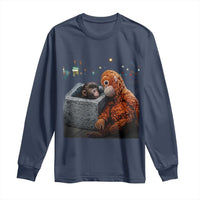 Punch Mokey Long Sleeve Shirt Viral Trend Baby Monkey Streets Meme