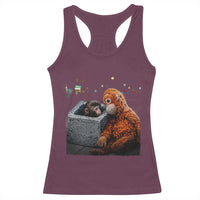 Punch Mokey Racerback Tank Top Viral Trend Baby Monkey Streets Meme