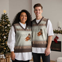 Punch Mokey V-Neck Knit Sweater Vest Some Of Us Need a Little Extra Love