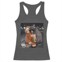 Punch Mokey Racerback Tank Top Funny Drinking Diet Coke Sunglasses Street Meme