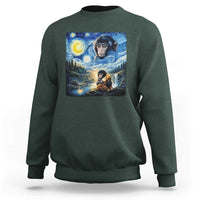 Punch Mokey Sweatshirt Viral Baby Monkey Starry Night Van Gogh