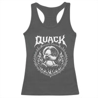 Funny Duck Metal Concert Racerback Tank Top Rock Music Quack Meme