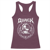 Funny Duck Metal Concert Racerback Tank Top Rock Music Quack Meme