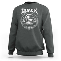Funny Duck Metal Concert Sweatshirt Rock Music Quack Meme