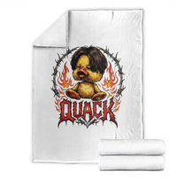 Funny Duck Metal Concert Throw Blanket Rock Band Quack Meme