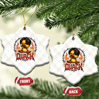 Funny Duck Metal Concert Ceramic Ornament Rock Band Quack Meme