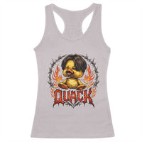Funny Duck Metal Concert Racerback Tank Top Rock Band Quack Meme