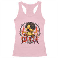 Funny Duck Metal Concert Racerback Tank Top Rock Band Quack Meme