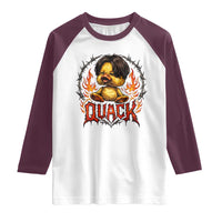 Funny Duck Metal Concert Raglan Shirt Rock Band Quack Meme