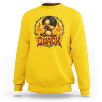 Funny Duck Metal Concert Sweatshirt Rock Band Quack Meme