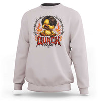 Funny Duck Metal Concert Sweatshirt Rock Band Quack Meme