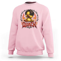Funny Duck Metal Concert Sweatshirt Rock Band Quack Meme