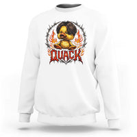 Funny Duck Metal Concert Sweatshirt Rock Band Quack Meme