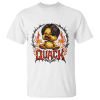 Funny Duck Metal Concert T Shirt Rock Band Quack Meme