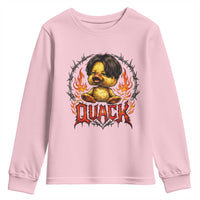 Funny Duck Metal Concert Youth Sweatshirt Rock Band Quack Meme