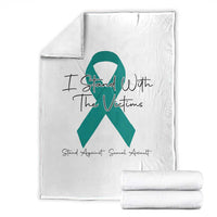 Sexual Assault Awareness Throw Blanket I Stand With The Victims