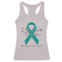 Sexual Assault Awareness Racerback Tank Top I Stand With The Victims