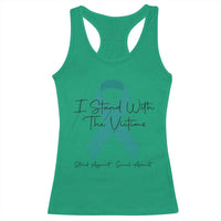 Sexual Assault Awareness Racerback Tank Top I Stand With The Victims