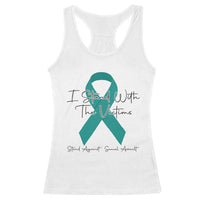 Sexual Assault Awareness Racerback Tank Top I Stand With The Victims