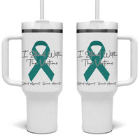 Sexual Assault Awareness Tumbler With Handle I Stand With The Victims