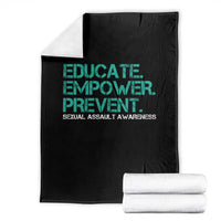 Sexual Assault Awareness Throw Blanket Educate Empower Prevent