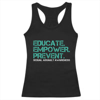 Sexual Assault Awareness Racerback Tank Top Educate Empower Prevent