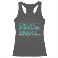 Sexual Assault Awareness Racerback Tank Top Educate Empower Prevent